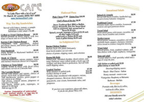 Karma Cafe menu