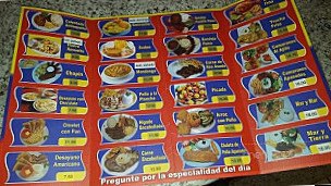 Pueblito Paisa Colombia menu