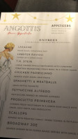 Angottis Italian menu