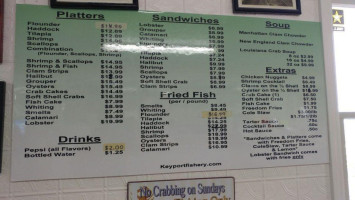 Keyport Fishery menu