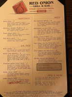 Red Onion Grill menu