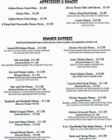 Jays Cafe menu