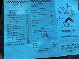 Old Shack menu