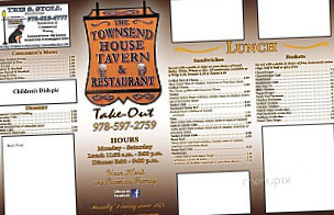 Townsend House menu