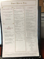 First House Pub menu