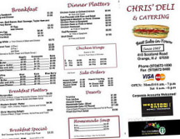 Chris's Deli menu