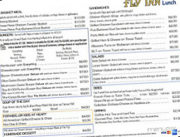 Fly Inn menu