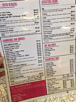 Curley Cone menu