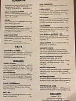 Stumpy's Pub And Grub menu