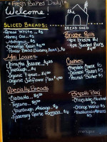 The Bread Shed menu
