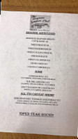 Argonne Supper Club menu
