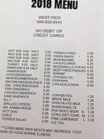 West Pier Drive-in menu