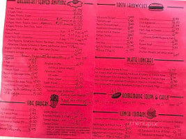 Rosy's Diner menu