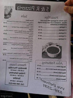 S R Diner menu