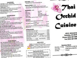 Thai Orchid Cuisine menu