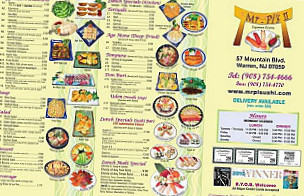 Mr Pi's Sushi Ii menu