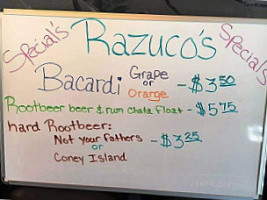 Razukos Lounge menu