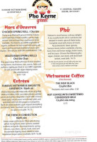 Pho Keene Great menu