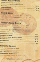 Panera Bread menu