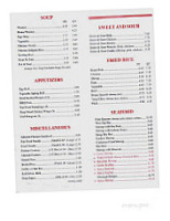 Wing Wah Express menu