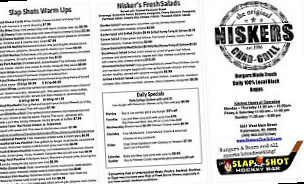 Niskers Char-grill menu