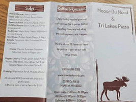 Moose Du Nord menu