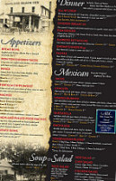 Highland Inn menu