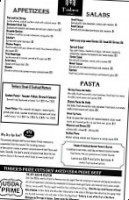 Timbers Steak And Seafood menu