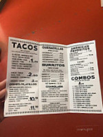 Taquiera Manriquez menu