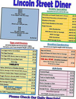 Lincoln Street Diner menu