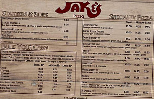 Jake's Pizza menu