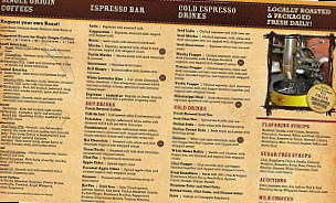 Cabin Coffee menu