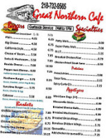 Great Northern Cafe menu