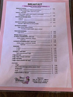 Diana's Diner menu