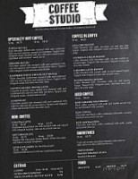 Coffee Studio menu