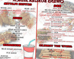 Owens Soul Food menu