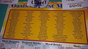 Oasis Daiquiris menu