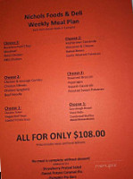 Nichols Foods Deli menu