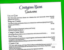 Chassylane Bakes menu