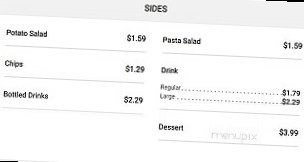 Dagwood's Subs Salads menu