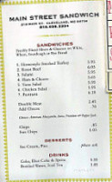 Main Street Deli menu