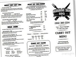 Branding Iron Barbeque menu