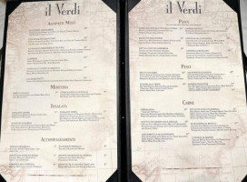 Il Verdi menu