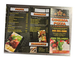 Cinema Pizza menu