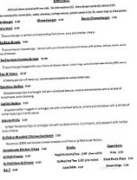 Willow Tree Cafe menu