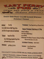 East Perry Pub menu