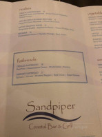 Sandpiper Coastal Grill menu