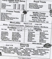 Dairy Queen menu