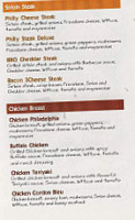 Charley's Philly Steaks menu