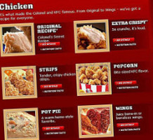 Kfc menu